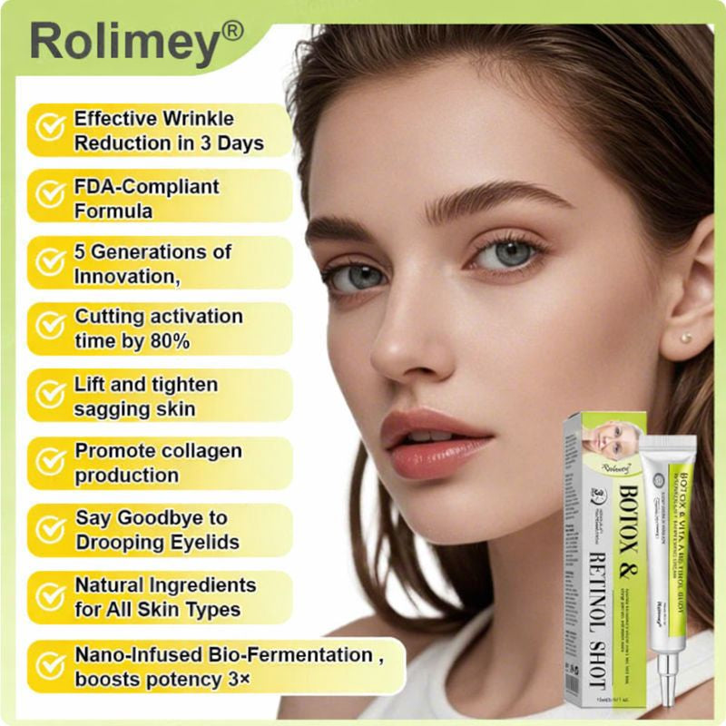 ✔Made and shipped from Canada 💫Rolimey® Botox & Vita-A Retinol Shot Wrinkle-Lift Tightening cream - Last Day Promotion 70% OFF