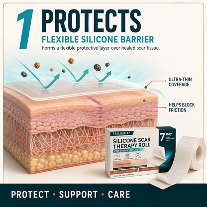 🍁TRILUMIA® SILICONE SCAR THERAPY ROLL  Help Soften, Flatten & Improve the Appearance of Raised Scars