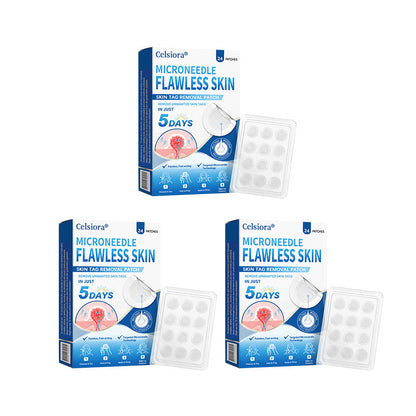 🍀🌿Celsiora® 2-in-1 Microneedle & Hydrocolloid Patch | Raised Moles,Acne, Flat Warts & Skin Tags Remover | Improves Wrinkles, Scars & Blemishes | Invisible Pimple Patches for Face & Body | 24 Count