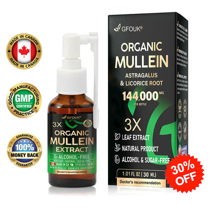 🍁💖GFOUK® 3X Concentrated Mullein Lung Cleanse Spray — Helps relieve difficulty coughing up phlegm, shortness of breath, excessive mucus, bronchitis, and lung infections