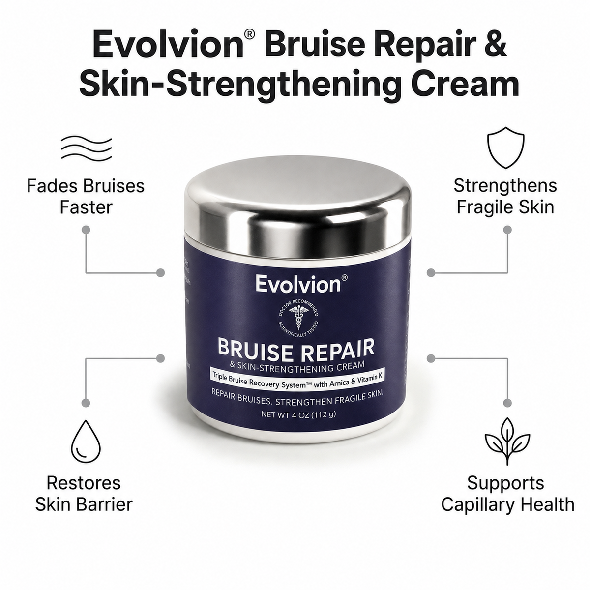 ✨✨Evolvion® Bruise Repair & Skin-Strengthening Cream-Advanced daily care for bruise-prone skin