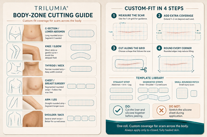🍁TRILUMIA® SILICONE SCAR THERAPY ROLL  Help Soften, Flatten & Improve the Appearance of Raised Scars