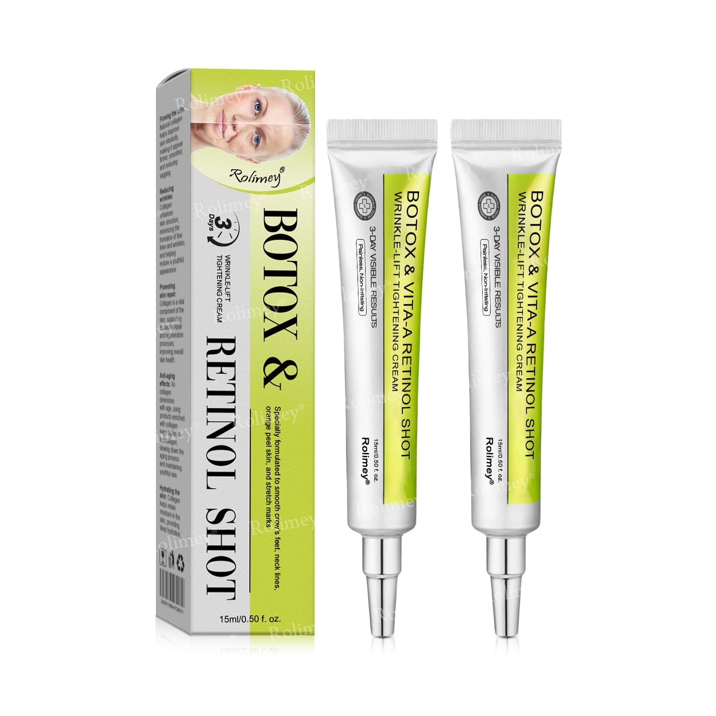 🍀Made and shipped from Canada 💫Rolimey® Botox & Vita-A Retinol Shot Wrinkle-Lift Tightening cream - Last Day Promotion 50% OFF